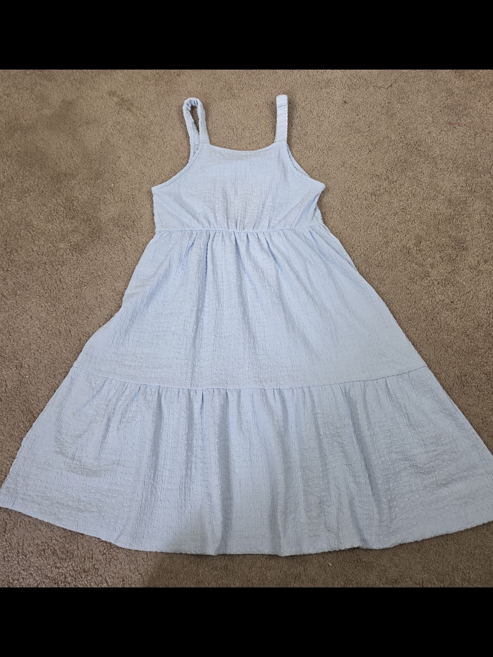 Zara Light Blue Tiered Sun Dress for Girls